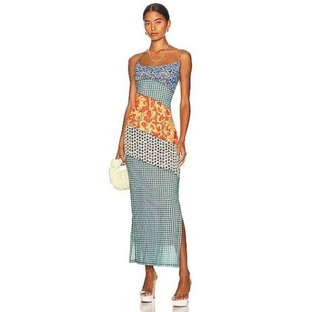 MIAOU x Paloma Elsesser Thais Patchwork Maxi Dress Sweet Legend Vacation X-Small
